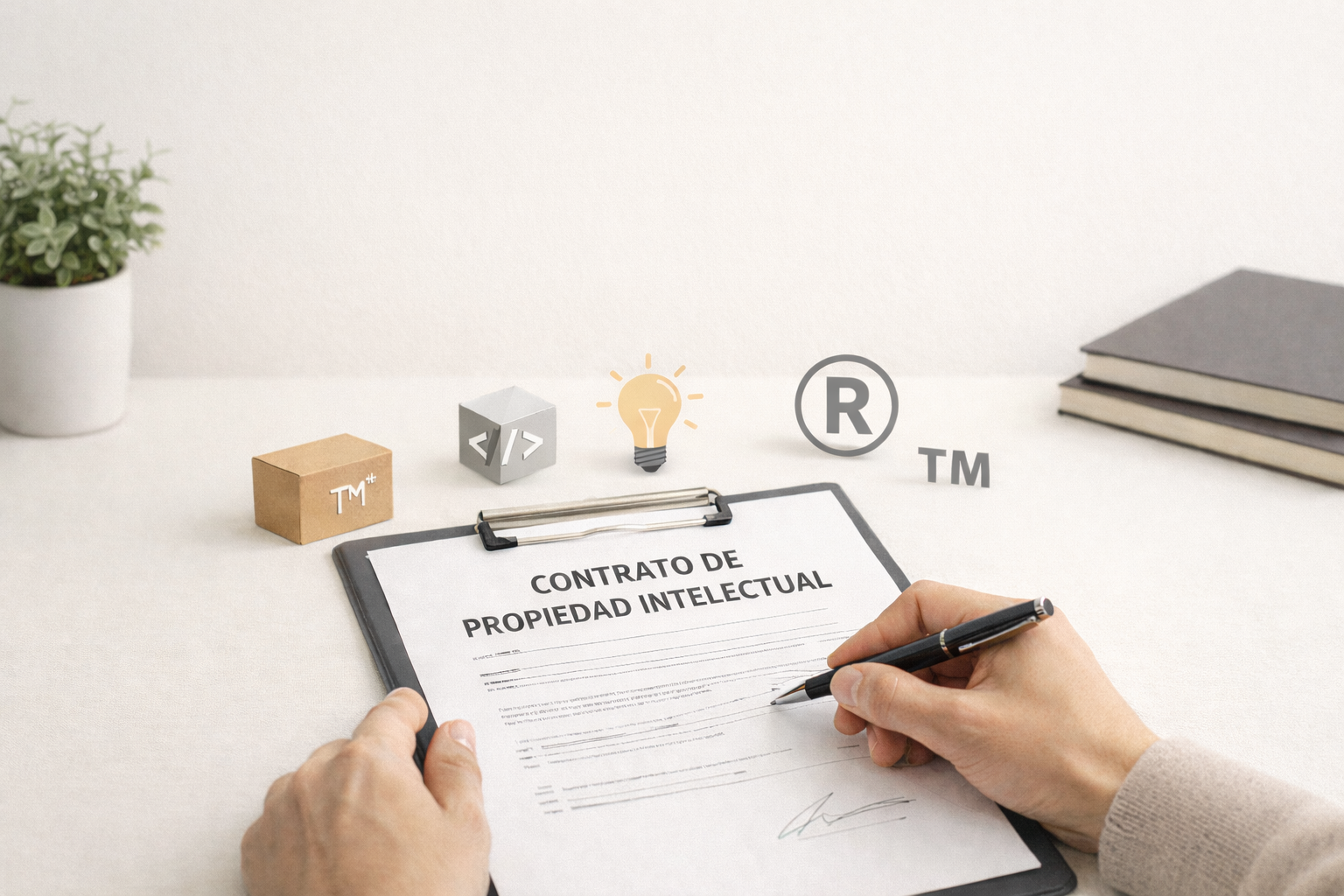 Guía práctica de contratos de Propiedad Intelectual para pymes contratos-propiedad-intelectual-pymes-colombia.jpg Imagen principal del artículo Guía práctica de contratos de Propiedad Intelectual para pymes, donde se representan documentos legales, activos creativos y protección empresarial en Colombia.